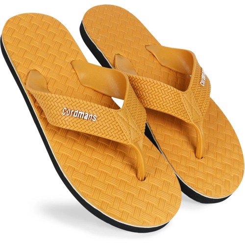 Men Slippers  (Tan,6)