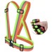 JLG High Visibility High Quality Multi Color Reflective Vest for Outdoor Sports ,Night Cycling Reflector Strips Cross Belt Stripes Adjustable Vest Safety Jacket