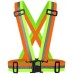 JLG High Visibility High Quality Multi Color Reflective Vest for Outdoor Sports ,Night Cycling Reflector Strips Cross Belt Stripes Adjustable Vest Safety Jacket